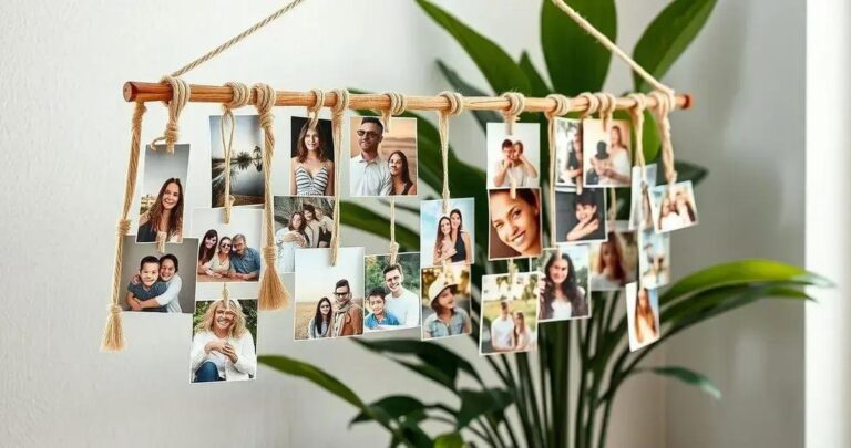 ideias varal de fotos