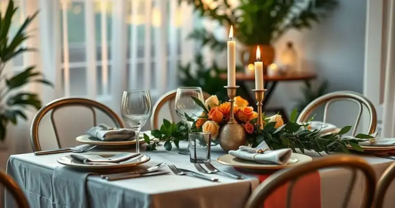 decoração de mesa jantar